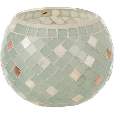 Photophore en Verre Design "Miosai" 15cm Gris (1/3)