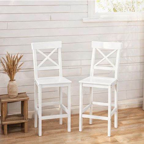 Mobilier de bar blanc en bois de pin 41 x 46 x 97,5 cm (1/5)