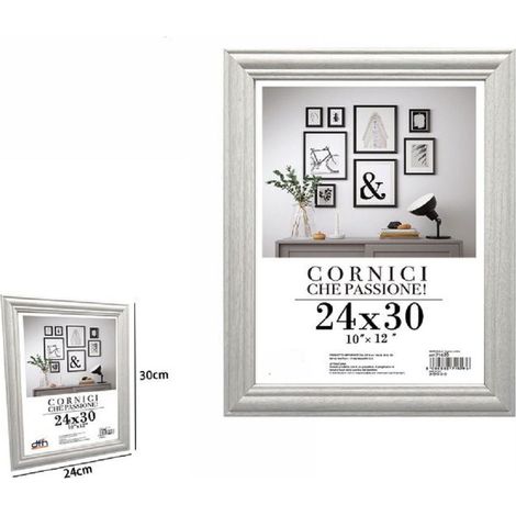 Cornice For Fotographic Tele Poster Portafoto 24x30cm Model Silver 71620
