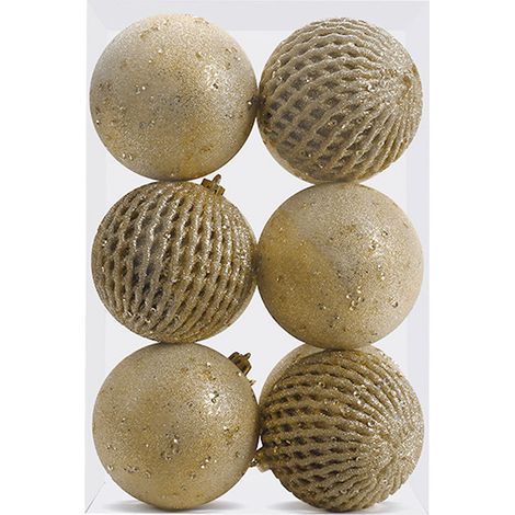 Lot de 12 boules de Noël décoratives de 8 cm, en mousse à paillettes incassables, idéales pour décorer sapin, mariage, fêtes et autres occasions. (1/5)