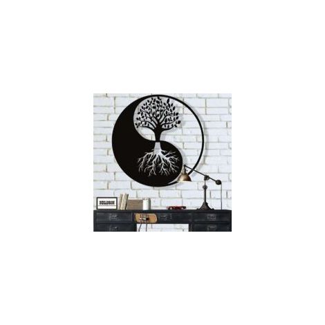 Décoration Murale Métal - Arbre de Vie - Yin Yang Décoration Murale Métal 2828 cm noir (1/5)