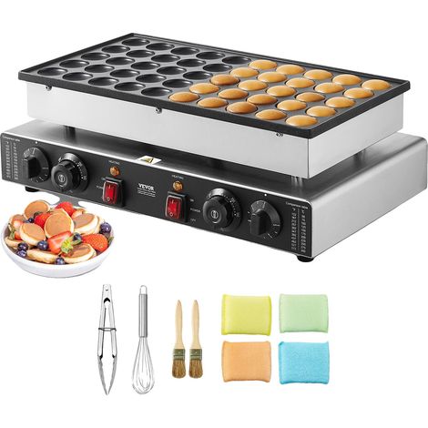 Gaufrier, Capacité de 50Pcs, Puissance de 1700W, Contrôle de Température Double, Revêtement Antiadhésif, Certifié CE (1/5)
