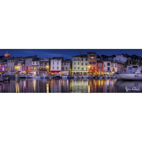 Tableau sur toile panneau port Cassis 30x97 cm - Impression sur Toile Murale Décorative - Image imprimée en HD sur Toile - Toile sur Châssis en Bois FSC - Fabriqué en France