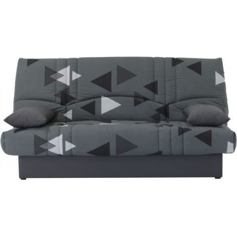 Banquette clic clac 3 places - tissu Bikini gris - Style contemporain - L 190 x P 92 cm - DREAM (1/5)