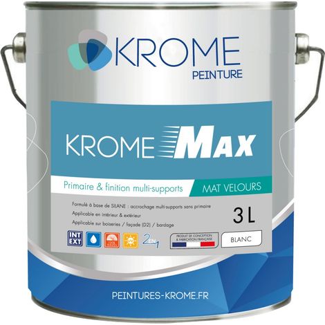 Krome Max primaire et finition teintable multisupports  Couleur: BLANC - Conditionnement: 3L (1/5)