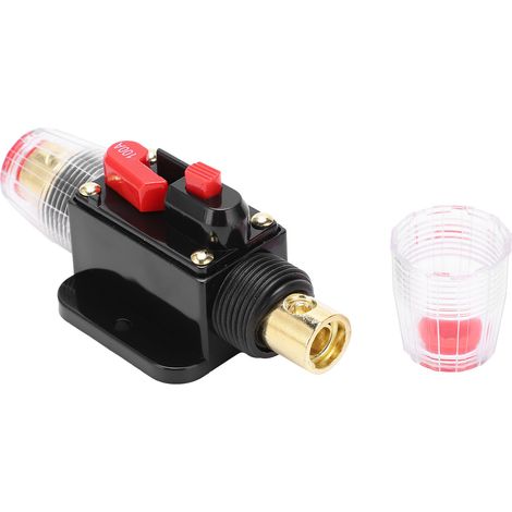 Disjoncteur en cuivre rouge, protecteur de fusible réarmable en plastique phénolique pour système audio de voiture, 100 A (1/5)
