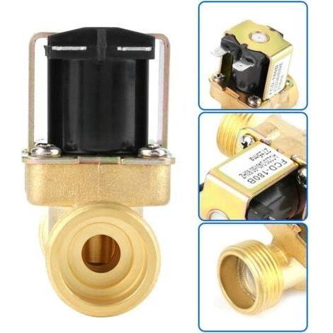 Electrovanne gaz 2 voies normalement fermée – Tension AC 220/240V – Laiton – Pression 0.02-0.8MPa – Fluide eau 0-55°C - FCD-180B (1/4)