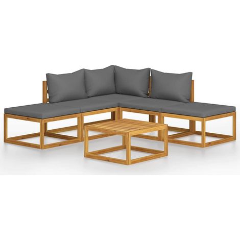 Maison Exclusive - Juego muebles de jardín y cojines 6 piezas mad (1/5)