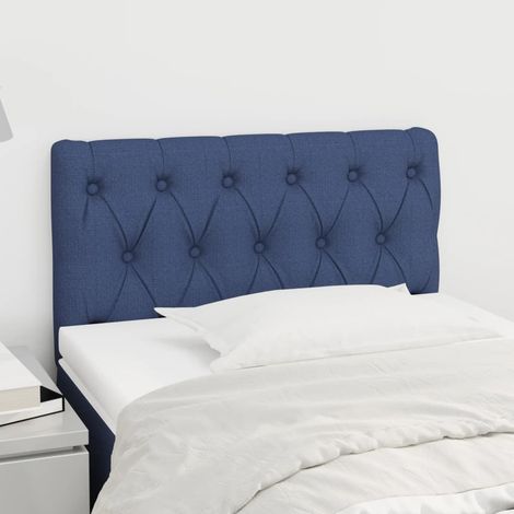 Tête de lit Style Classique Armoire de lit - Bleu 80x7x78/88 cm Tissu BV600964 - BonneVie (1/5)