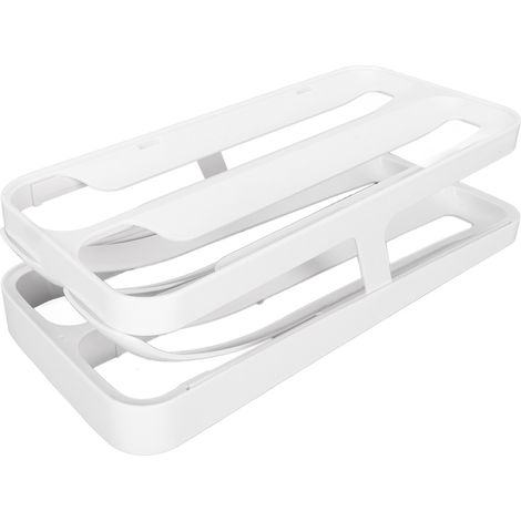 Distributeur d'œufs pour réfrigérateur Anto à roulettes, 2 niveaux et 2 rangées, accès facile, compatible lave-vaisselle, blanc. (1/5)