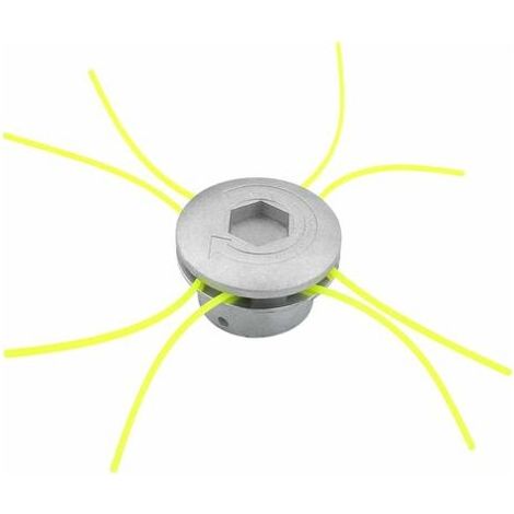 Tete Debroussailleuse Universelle, Tete Debroussailleuse 4 Fils, Aluminium Tete Fil Débroussailleuse Accessoire de Débroussailleuse pour Tondeuse à Gazon, 72 x 44.5 mm-DELKEVIC (1/4)
