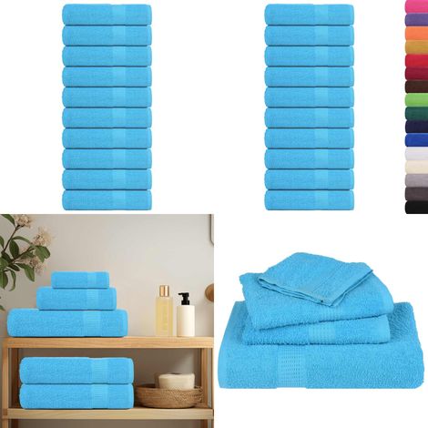 vidaXL Handtücher 10 Stk. Türkis 50x100 cm 360 g/m² 100% Baumwolle (1/5)