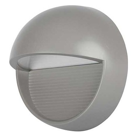 V-TAC VT-1182 Lampada applique LED 3W parete segnapasso tondo grigio IP65 bianco caldo 3000K - SKU 1406 (1/5)
