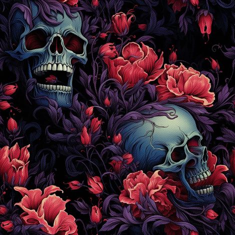 Tela Oxford decorativa para exteriores - Motivo de calavera I DX4888 (1/5)