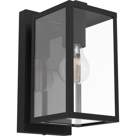 EGLO - BUDRONE OUTDOOR WALL - Black/Clear