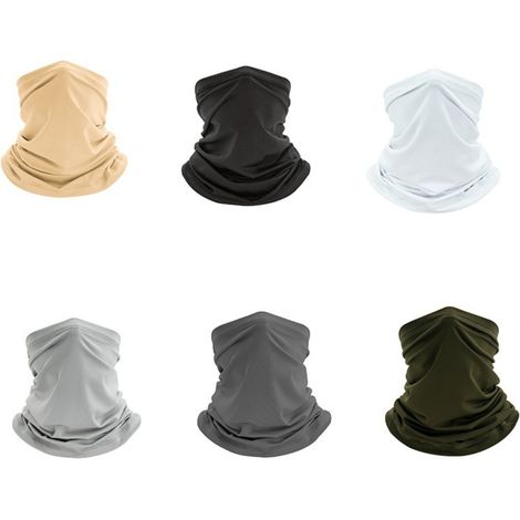 Lot de 6 bonnets et foulards de cyclisme pour une protection UV, respirants (92 % polyester, 8 % élasthanne), multicolores, pour le vélo, la pêche et les activités de plein air. (1/5)