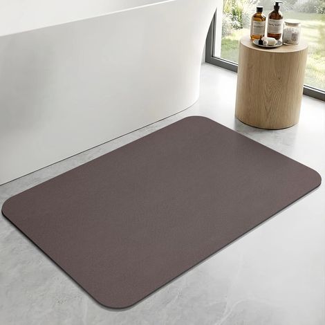 1 Tapis de bain, antidérapant, absorbant, séchage rapide, diatomite, sortie de douche, salle de bain