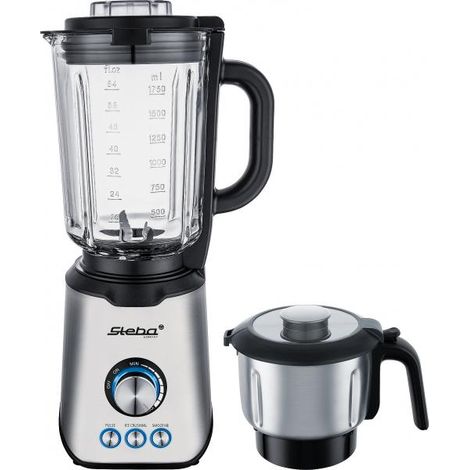 Steba 28-14-00 MX 4 Plus Frullatore da Appoggio 1200 W 1,75 L 3 Programmi Sminuzzatore Incluso colore Acciaio Inox Spazzolato (1/4)