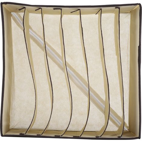 Boîte de rangement pour soutien-gorge, cravate et chaussettes avec séparateurs pour organiser les sous-vêtements. (1/5)