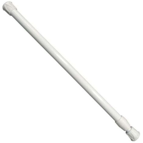 Tringle à rideau, rétractable, installation sans vis ni perçage, diamètre, longueur 55-90 cm, blanc (1/4)