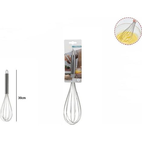 TrAdE Shop Traesio - Frusta 30cm Sbattitore Sbatti Uova Montare Dolce Acciaio Utensile Cucina 66199 - (1/3)