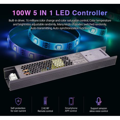 Mi Light 5-in-1 LED Strip Controller 2.4G 100W with WiFi Wireless Remote Control PX1