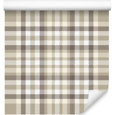 Papel pintado de tartán escocés de estilo retro para salón y dormitorio, 50x1000 cm. (1/5)