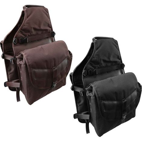 MARRONE - Bisaccia in nylon Silver Horse Manakin in nylon con doppia tasca e fibbie a sgancio rapido