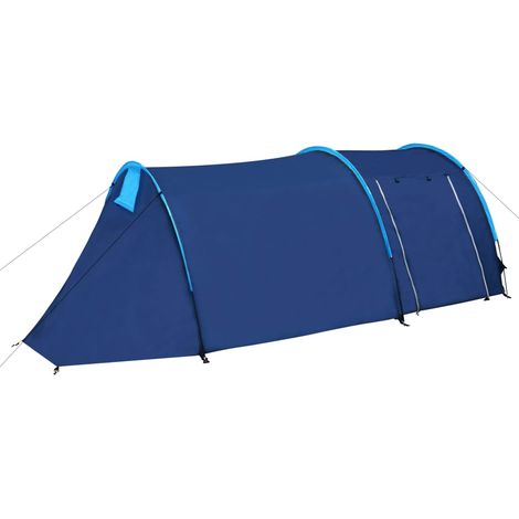Tente de camping,Tonnelle Pliante de Jardin 4 personnes bleu marine et bleu clair -26023 (1/5)