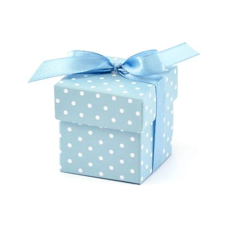 Scatole blu a pois per regali, 10 pezzi. (1/2)