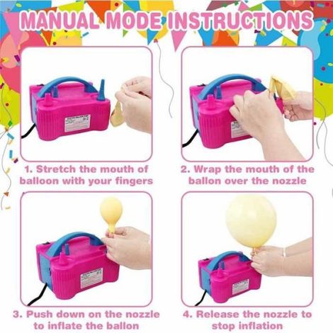 Pompe à Ballon - - Électrique Portable - Double Buse - 600W - Décoration de Fête (1/4)