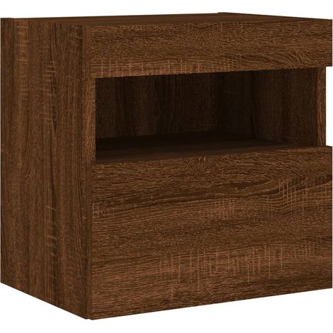 Mobile TV multimediale scaffale per televisione televisione buffet sala da pranzo soggiorno camera da letto a parete con luci LED rovere 40 x 30 x 40 cm marrone 020027947