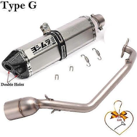 Système d'échappement complet pour moto, silencieux dB Killer, tube intermédiaire avant pour Honda PCX125 PCX150 PCX 125 150 2021 - 2023 (Type G) (1/5)