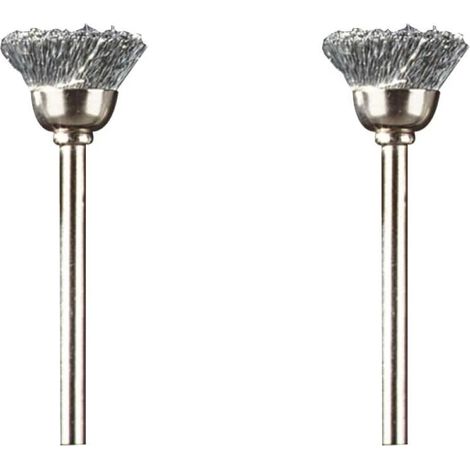 442 Set of 2 steel cup brushes, diameter 15 mm, for cleaning (1/5)