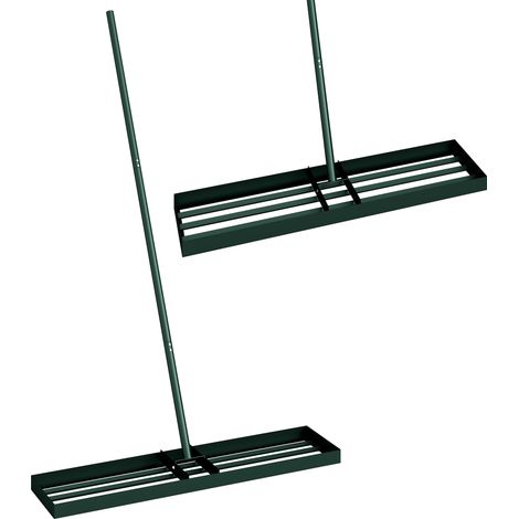 Outsunny 113 x 26 cm Lawn Levelling Rake with 169 cm Handle
