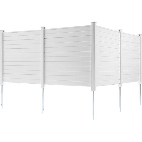 Mophorn Sichtschutz für den Außenbereich, 50"x50" 4-teilig, PVC-Zaun für Pool, Klimaanlagen (4-teilig)