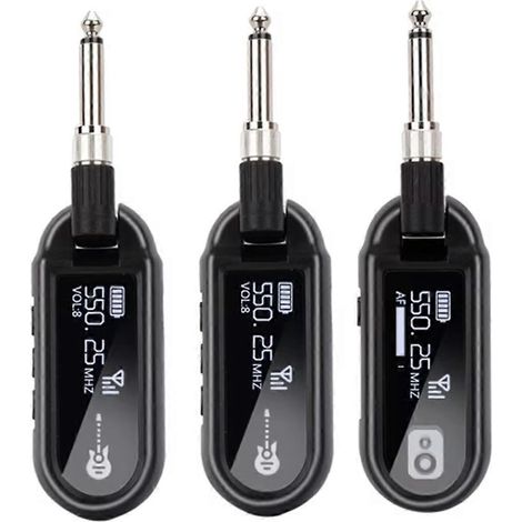 M02 UHF Gitarren-Funkfernbedienung/Empfänger, 30 m Reichweite, aktive Geräuschunterdrückung, Typ-C-Ladeanschluss, 8 Stunden Akkulaufzeit (1/5)