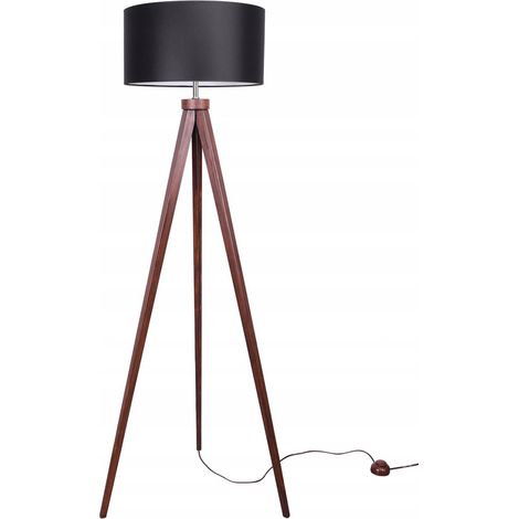 Moderne Stehlampe aus Holz, LED-Beleuchtung (1/5)