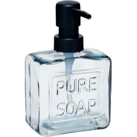 Dispenser di sapone trasparente nero da 250 ml (1/5)