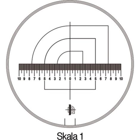 SCHWEIZER  Escala  de  medición  Tech-Line  Escala-D.25/2,5mm  Duo-Skala  1-Estándar  -  9450 (1/2)