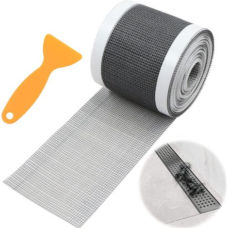Duschablauf-Haarfilter, Netzkleber, einfach zu verwenden, 7,1 cm, rechteckig, Badezimmer-Bodenablauf-Ablaufabdeckung für Duschen und Badewannen, 1 Packung