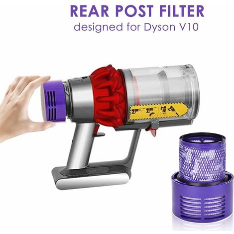 VURAHOME - Filtres pour Dyson V10 Sv12 Cyclone Serie Compatible Avec V10 Absolute V10 Animal V10 Total Clean Filtre Aspirateur Dyson Filtre Accessoires Filtre Lavable Aspirateur Brosse Aspirateur V10 (1/5)
