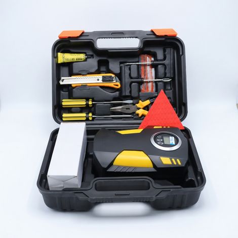 Inflador de neumático 12 V para coche - digital, herramientas y caja (1/5)