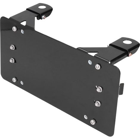 Plaque d'immatriculation support en acier, guide-rouleau treuil avec support de montage, étanche et résistant aux intempéries, accessoire auto 4x4 pour véhicule tout-terrain. (1/5)