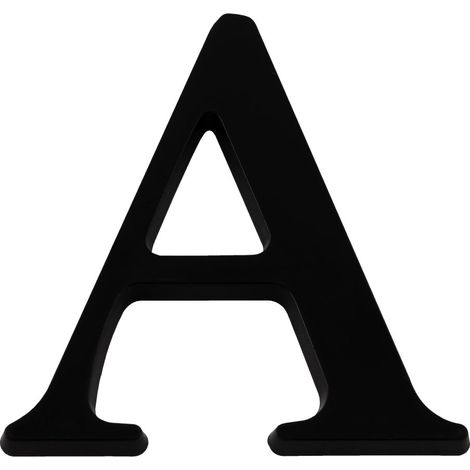 Novap – Lettre A noire 40mm en plastique PS Choc – Caractère en relief autocollant – Fixation par pression – 4621333 (1/2)