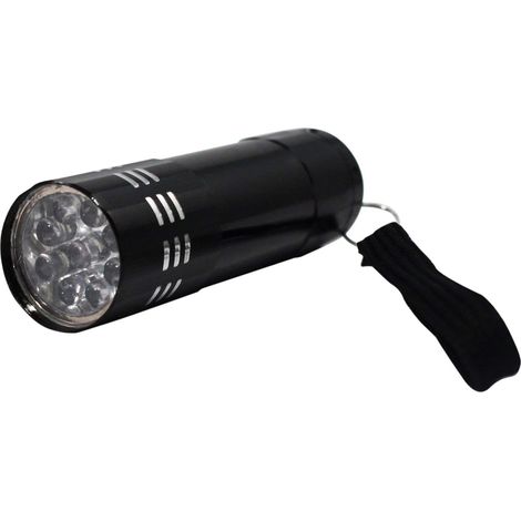 Mini tragbare schwarze LED-Taschenlampe mit Kabel, UV-Taschenlampe (1/5)