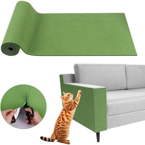 Katzenkratzmatte, zuschneidbarer, selbstklebender Kratzschutz, Möbelschutz, geeignet für die Herstellung von Katzenbäumen (grün, 40 x 100cm) (1/5)