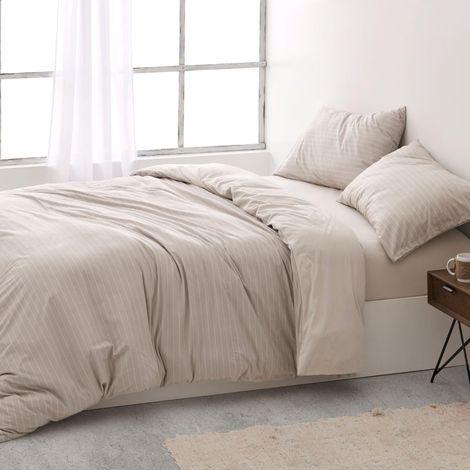 Housse de Couette pour lit de 180 cm (+ Dimensions Disponibles) Design 005 Couleur Beige (180 x 190/200 cm) (1/5)