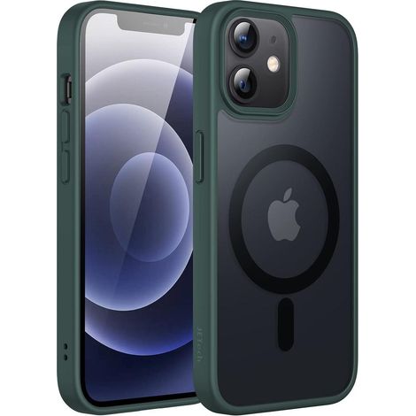 Hülle iPhone 12 12Pro MagSafe magnetisch stoßfest dünn Dunkelgrün (1/5)