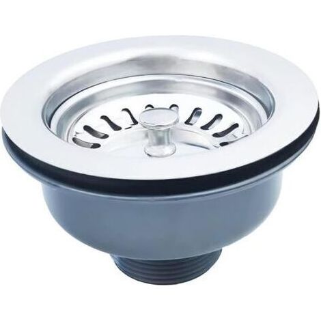 Bonde D'évier sans Trop Plein Panier Inox ø 114 mm 1½\ (1/4)